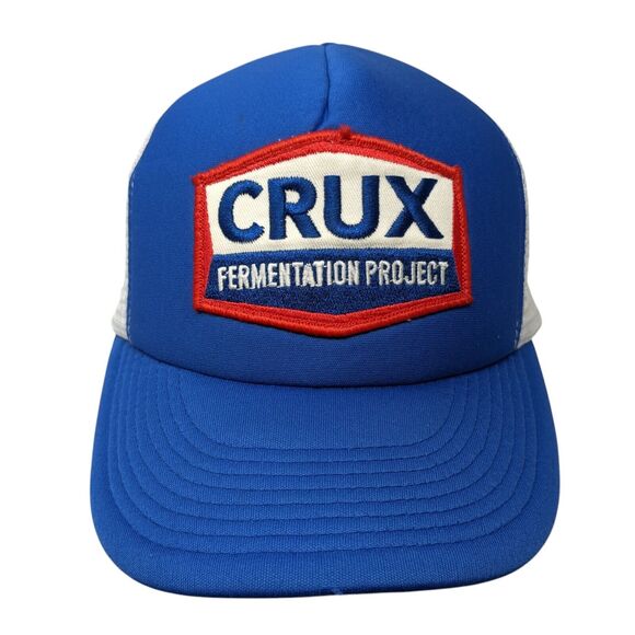 Crux Fermentation Project Snapback Trucker Hat Blue One Size Cobra - Picture 1 of 10